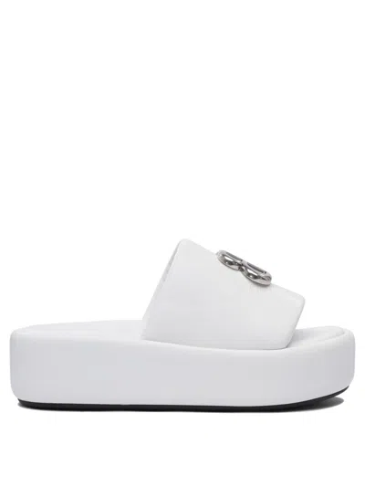 Balenciaga "rise" 55 Mm Slides In White