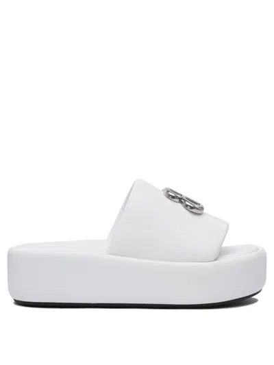 Balenciaga "rise" 55 Mm Slides In White