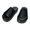 Balenciaga Rise Logo-print Leather Platform Slides In Black