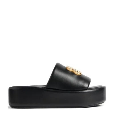 BALENCIAGA WOMEN'S RISE SANDAL  IN BLACK