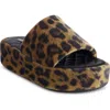 Balenciaga Rise Platform Slide Sandal In Leopard