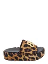 Balenciaga Rise Bb Leopard Flatform Sandals