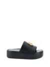 Balenciaga 80mm Bb Shiny Leather Slide Sandals