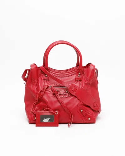 Balenciaga Riva City Bag In Red