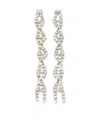 Balenciaga Riviera Embellished Drop Earrings In Metallic
