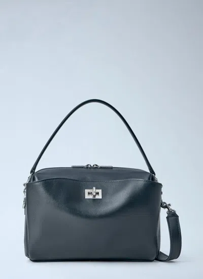 Balenciaga Rodeo Camera Twist-lock Structured Messenger Bag In Black