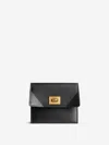 Balenciaga Rodeo Flap Leather Card Holder In Black