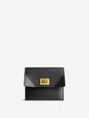 Balenciaga Rodeo Flap Leather Card Holder In Black