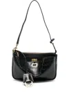 Balenciaga Rodeo Sling Embossed Croc Pochette Bag In Black
