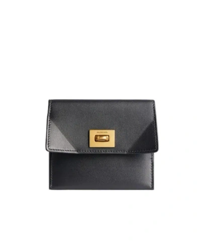Balenciaga Rodeo Flip Card Bag In Black