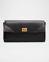 Balenciaga Buckle Front Pocket Rectangular Wallet In 1000 Black