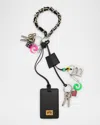 Balenciaga Rodeo Full Charm Tag Keyring In Black