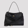 Balenciaga Large Rodeo Leather Top Handle Bag In Black