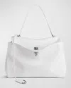 Balenciaga Rodeo Large Croc-embossed Shoulder Bag In 9001 Optic White