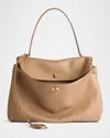 Balenciaga Rodeo Medium Leather Top-handle Bag In 2621 Latte