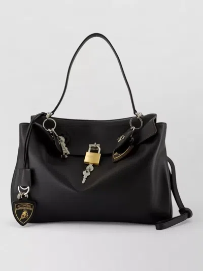 Balenciaga Rodeo Large Top Handle Leather Purse In Black