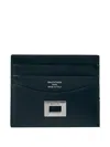Balenciaga Rodeo Leather Card Holder In Blue