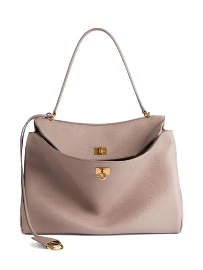 Balenciaga Rodeo Leather Clutch Bag In Purple