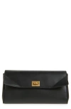 Balenciaga Buckle Front Pocket Rectangular Wallet In 1000 Black