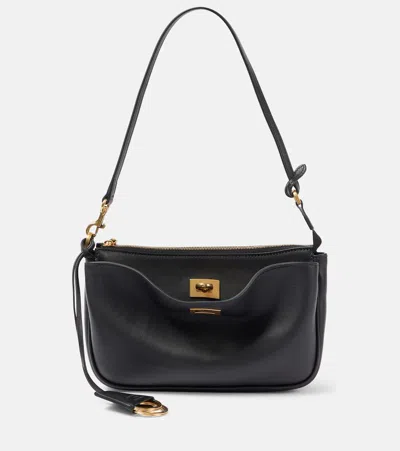 Balenciaga Rodeo Sling Pochette Leather Shoulder Bag In Black