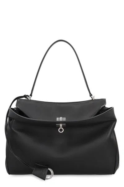 BALENCIAGA BALENCIAGA RODEO MEDIA LEATHER HANDBAG