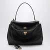 Balenciaga Large Rodeo Leather Top Handle Bag In Black
