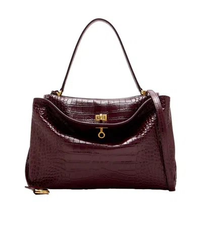 Balenciaga Rodeo Medium Handbag In Burgundy