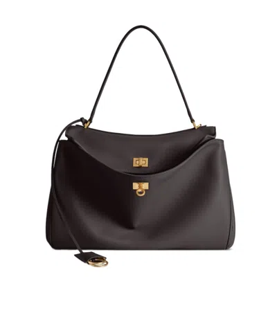 BALENCIAGA WOMEN'S RODEO MEDIUM HANDBAG IN ESPRESSO