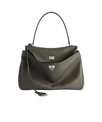 Balenciaga Rodeo Medium Handbag In Khaki