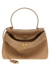 Balenciaga Rodeo Medium Leather Top-handle Bag In Sand