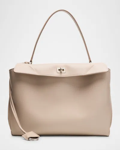Balenciaga Women's Sand Leather Medium Rodeo Handbag In Neutral
