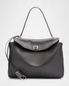 Balenciaga Rodeo Medium Leather Shoulder Bag In Grey