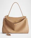 Balenciaga Rodeo Medium Leather Top-handle Bag In 2621 Latte