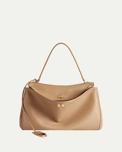 BALENCIAGA RODEO MEDIUM LEATHER TOP-HANDLE BAG