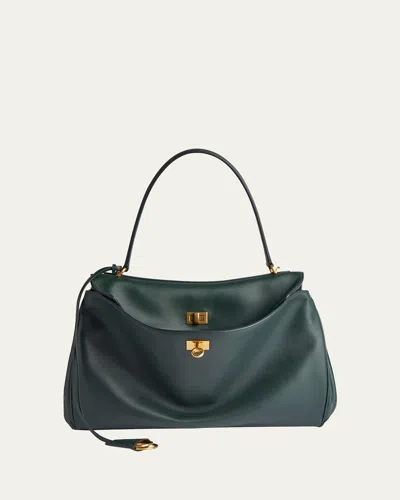 BALENCIAGA RODEO MEDIUM LEATHER TOP-HANDLE BAG