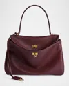 Balenciaga Leather Rodeo Top-handle Bag In 6034 Dark Burgundy