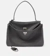 Balenciaga Rodeo Medium Leather Shoulder Bag In Grey