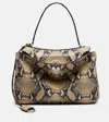Balenciaga Medium Rodeo Python Print Leather Top Handle Bag In Multi