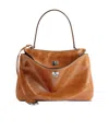 Balenciaga Rodeo Medium Leather Top-handle Bag In Brown