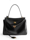 Balenciaga Rodeo Medium Smooth Leather Hand Bags In Black