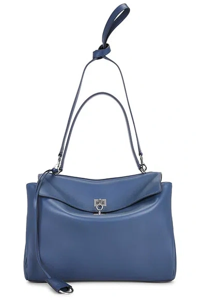 Balenciaga Rodeo Medium Top Handle Bag In Blue