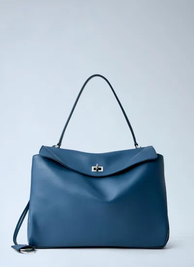 Balenciaga Rodeo Medium Top Handle Bag In Blue
