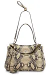 Balenciaga Medium Rodeo Python Print Leather Top Handle Bag In Brown