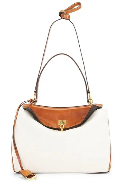 Balenciaga Rodeo Medium Top Handle Bag In Natural & Tan Cowboy