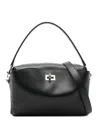 Balenciaga Rectangular Leather Handbag Top Handle In Black