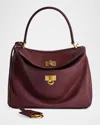 Balenciaga Rodeo Mini Calfskin Shoulder Bag In 6034 Dark Burgundy