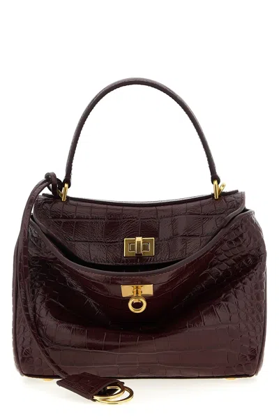 Balenciaga 'rodeo' Mini Handbag In Burgundy