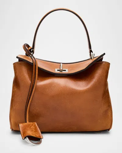 Balenciaga Rodeo Mini Leather Crossbody Bag In Brown