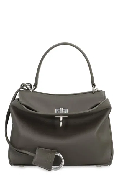 Balenciaga Mini Leather Crossbody Handbag In Brown