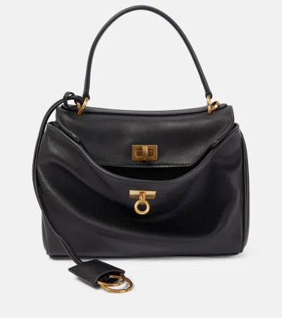 Balenciaga Mini Rodeo Leather Top Handle Bag In 1000 Black